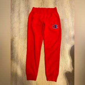 Red sweatpants